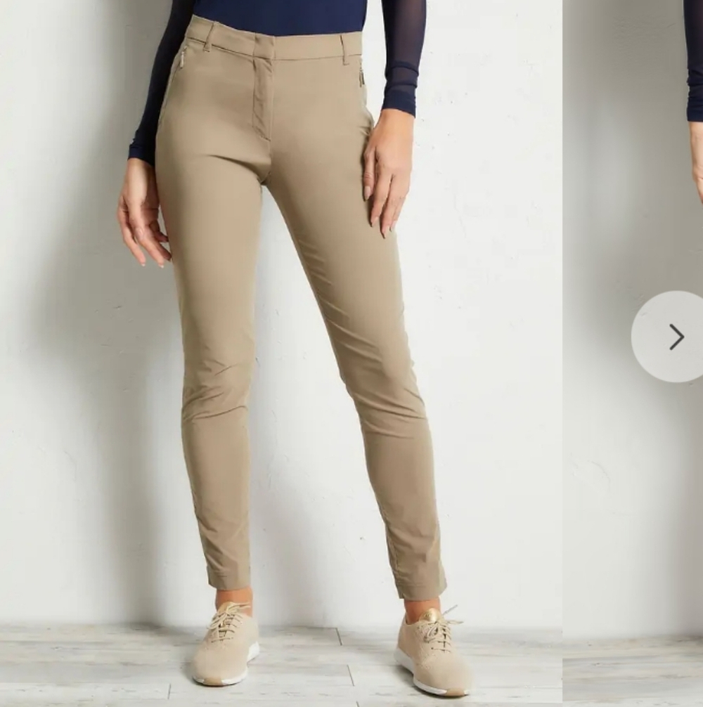 Anatomie Thea Curvy Pant | Women’s Straight‑Leg Travel Trousers | Khaki | M